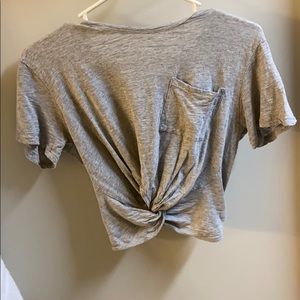 Grey crop top